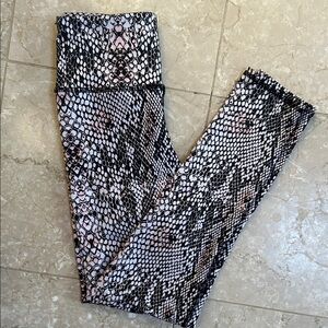 Evolution and Creation Black and White Snake Print Leggings